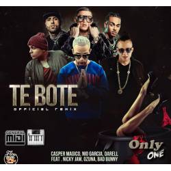 Te Bote Remix - Casper, Nio García, Darell, Nicky Jam, Bad Bunny, Ozuna - Midi File (OnlyOne)