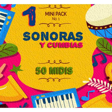 Mini Pack 50 Midis - Sonoras y Cumbia No.1 - Midi File (OnlyOne)